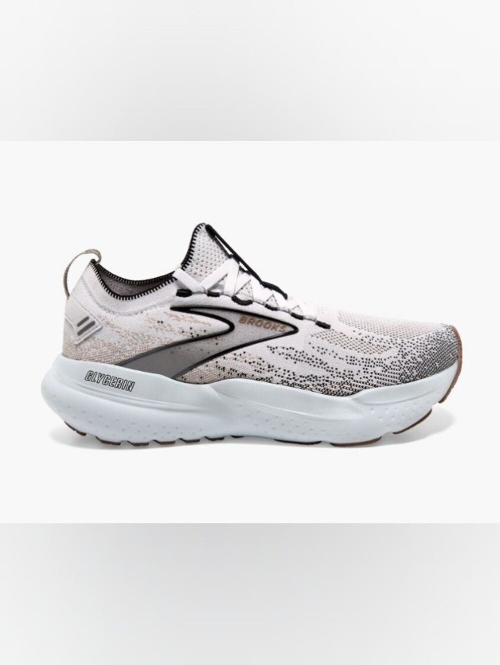 Brooks Glycerin StealthFit GTS 21 Women's Running Shoes White Grey Size 10